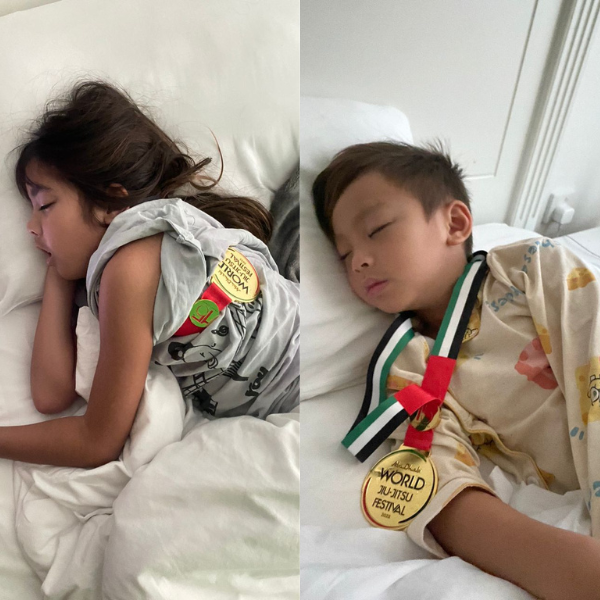 ava and luca sleeping